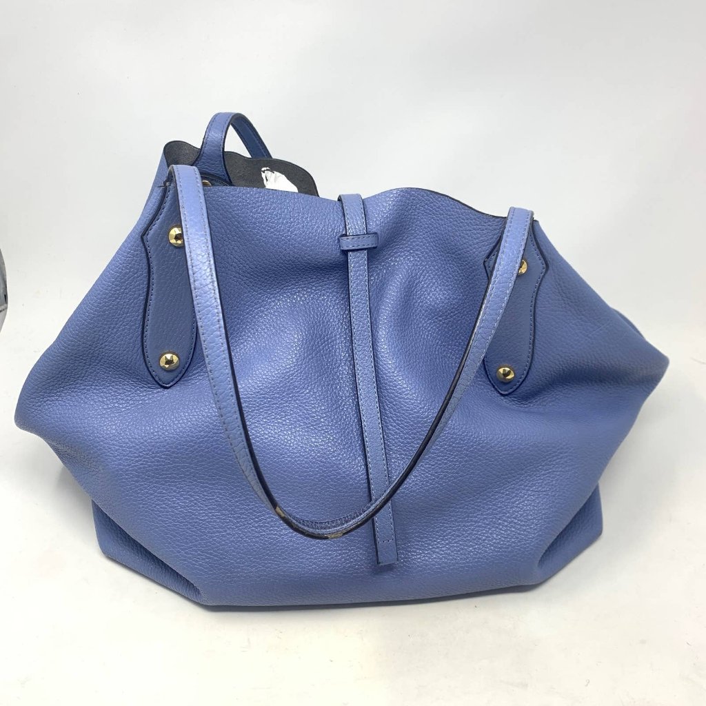 Annabel Ingall Large Isabella Pebble Leather Tote Bag Blue